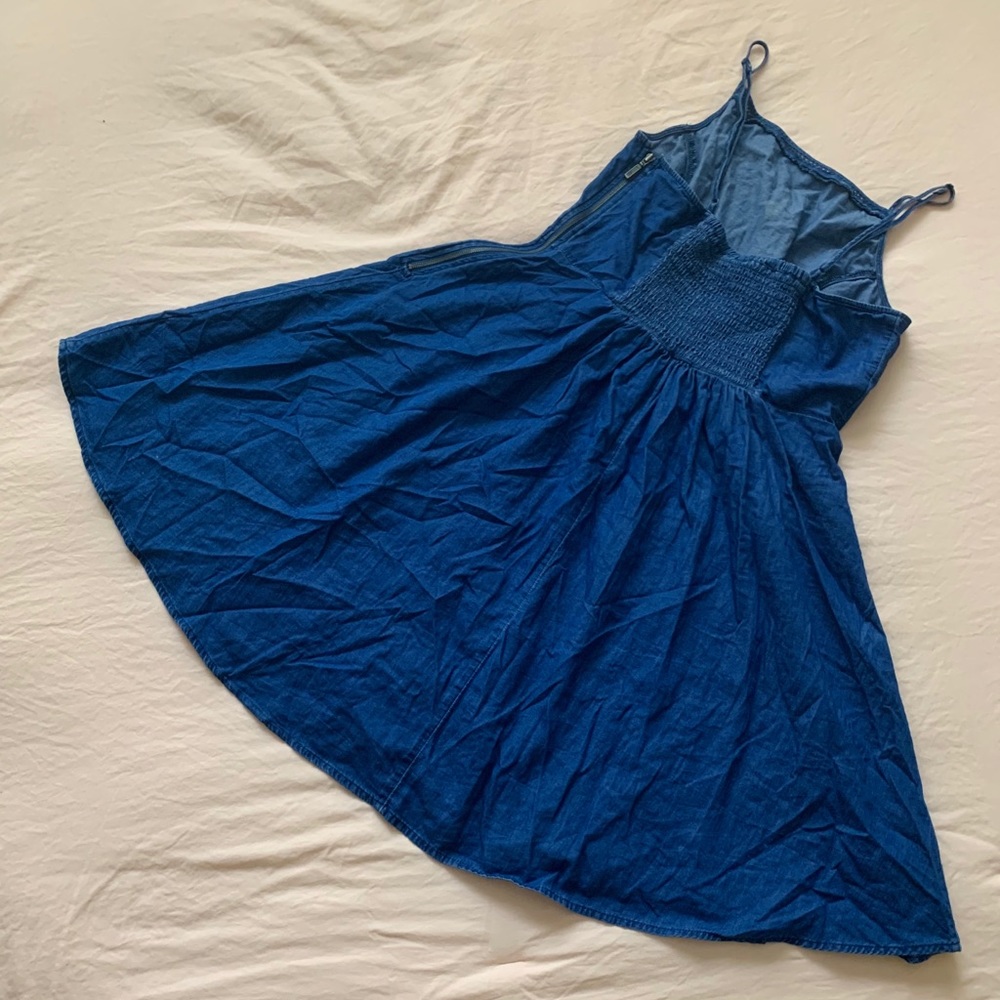 Old Navy Denim Fit-and-Flare Dress - Picture 2 of 3
